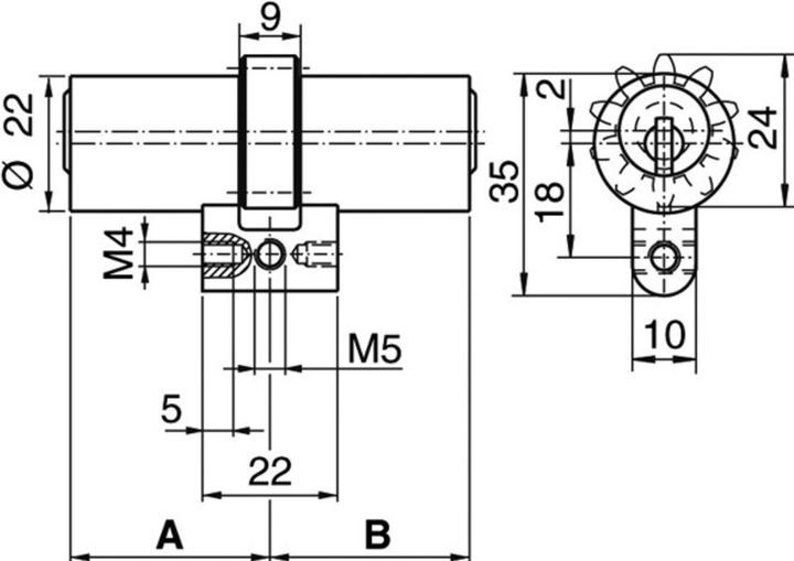 Image du produit Kaba Cylindre double 8 Type 1515 H (Cylindre de fermeture)