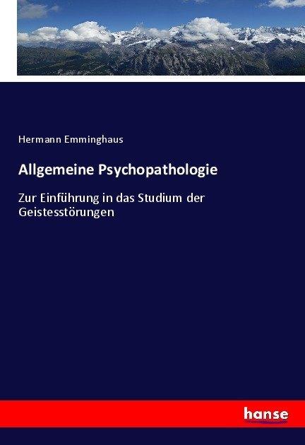Produktbild Allgemeine Psychopathologie (Hermann Emminghaus, 2017)
