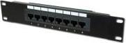 Actual product image Digitus CAT 5e Class D Patch Panel unshielded 8-Port RJ45 8P8C LSA 1U 254 mm(10inch)Rack Mount Colour S...