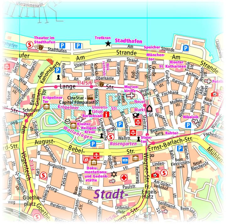 Produktbild PublicPress Stadtplan Rostock