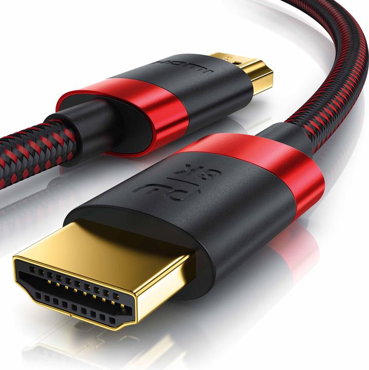 Primewire Câble HDMI 2.1, 8K @ 120Hz / 4K @ 240Hz DSC, ultra haute vitesse, gaine en nylon, HDR, ARC (3 m, HDMI)