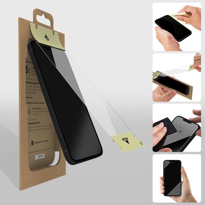 Actual product image Just Green Bio Screen Protector (1 Piece, Apple iPhone 13 mini)