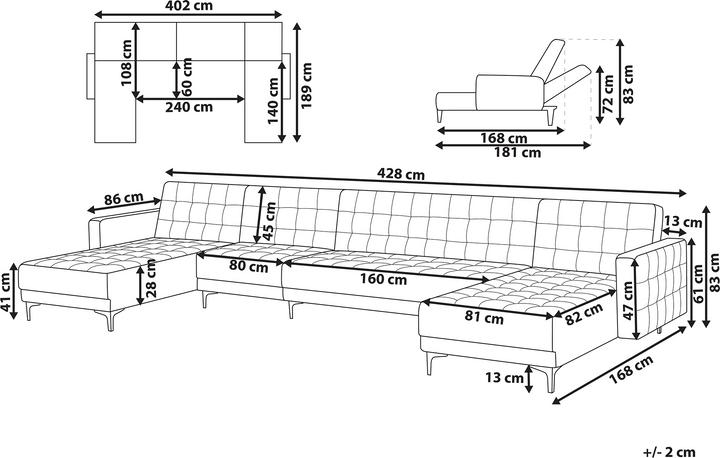 Actual product image Beliani Aberdeen (Sofa landscape)