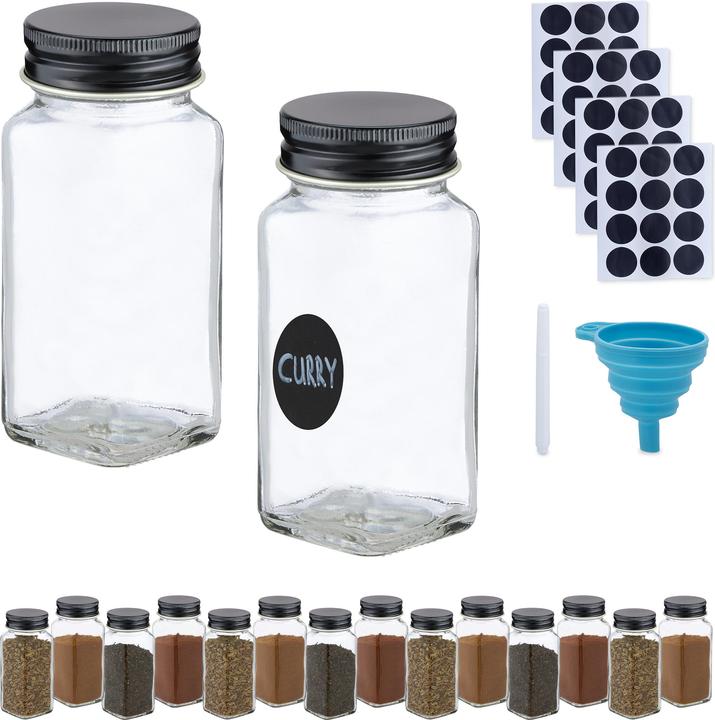 Image du produit Relaxdays Set de pots à épices (Différentes épices, Herbes aromatiques)