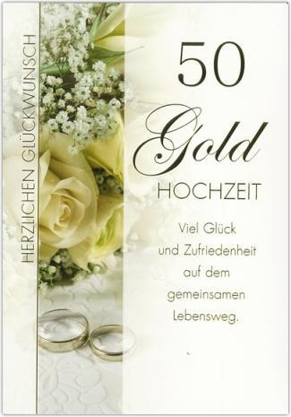 Produktbild ABC Karte 50. Hochzeitstag Goldene Hochzeit Rosenstrauss (1 Stk.)
