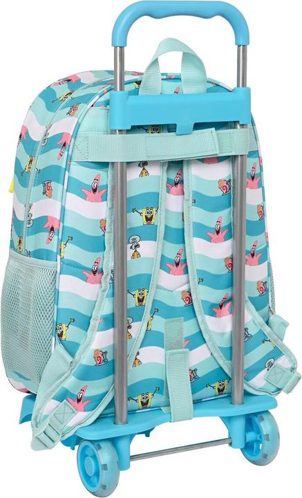 Image du produit Safta Sac à dos scolaire à roulettes Spongebob Stay positive bleu blanc (33 x 42 x 14 cm) (14 l)