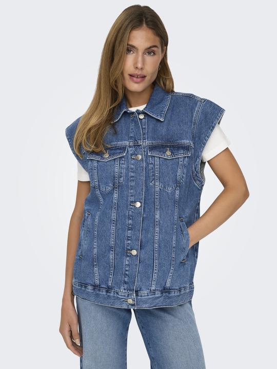 Produktbild Only Fly-Away Kragen Fledermaus-Ärmel Jeansweste Jeansweste (XS)
