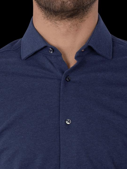 Produktbild The Basics Hemd Modern Fit Hai bügelleicht uni blue (39)