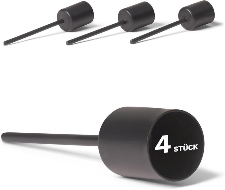 Produktbild Novaliv 4x Stabkerzenhalter Schwarz I Kerzenpick 10 x 2,5 cm Kerzenstecker für Stabkerzen I