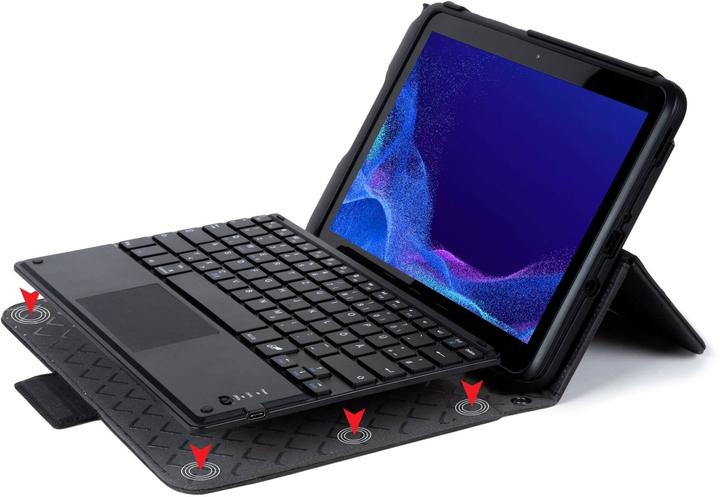 Productafbeelding B2Bworkplace toetsenbordhoes VERDE, voor SAMSUNG Galaxy Tab Active 4 Pro, Zwart, Duits (NL, Galaxy Tab Active 4 Pro)