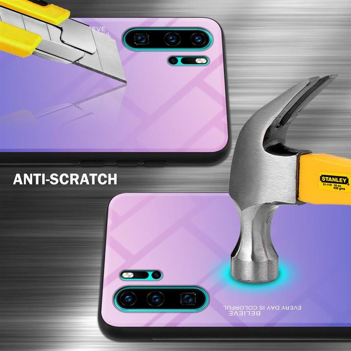 Actual product image Cadorabo TPU 2 colors glass cover (Huawei P30 Pro)