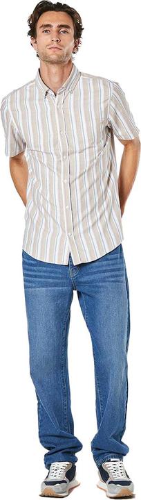 Actual product image Universal Textiles Mens Stripe Oxford Short-Sleeved Shirt (M)