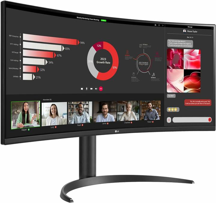 Actual product image LG UltraWide 34WR55QC-B (3440 x 1440 pixels, 34")