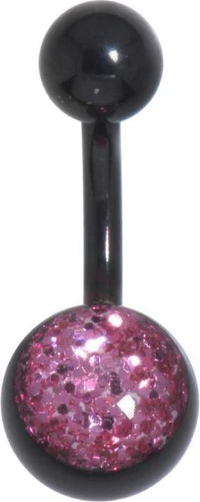 Bijouteria Bauchpiercing (Chirurgenstahl 316L, Epoxiharz, PVD Beschichtung (schwarz))