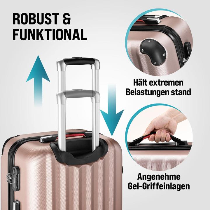 Actual product image Monzana Suitcase set (89 l, Hand luggage (up to 50 litres), M (50 - 90l), L (90 - 115l))