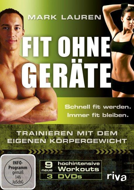 In forma senza attrezzatura 3 Dvds-9 Allenamenti (DVD, 2013, Tedesco, Inglese)