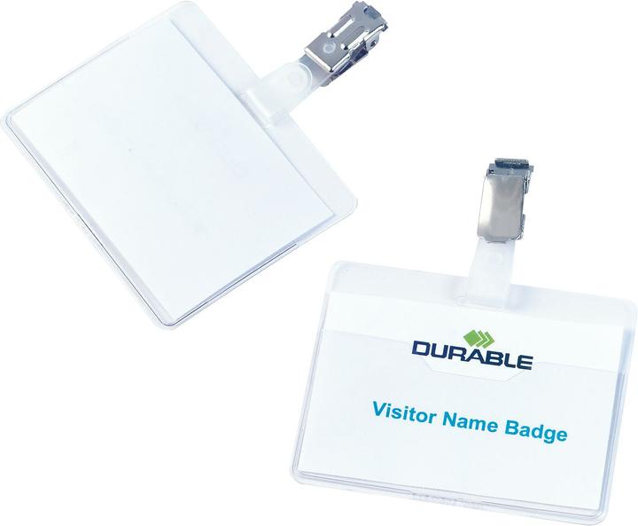 Produktbild Durable Hartfolien-Namensschilder mit Clip oben offen