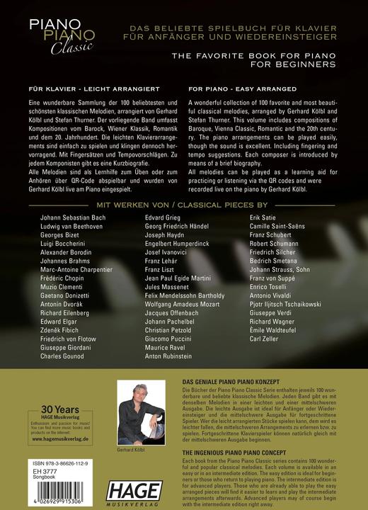 Produktbild Piano Piano Classic + 2 CDs (Deutsch, Gerhard Kölbl, Helmut Hage, Stefan Thurner, 2009)