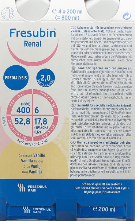 Produktbild Fresubin renal Vanille (4x200ml) (Vanille, 992 g)