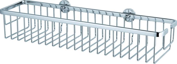 tesa ALUXX shower basket incl. adhesive solution without drilling (9.5 x 13.5 x 46.5 cm)