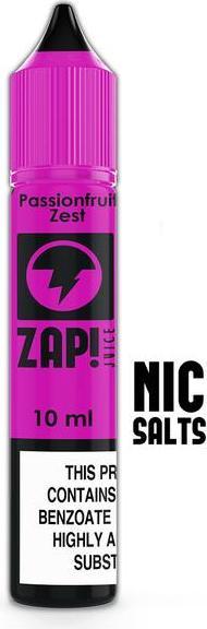 Produktbild ZAP Juice Passionfruit Zest 10ml / 20mg Salt (Passionsfrucht)