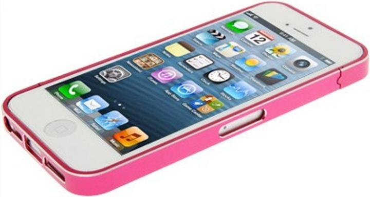 Produktbild König Design Schutzhülle Aluminium Bumper für Handy Apple iPhone 5 & 5S orange (Apple iPhone 5)