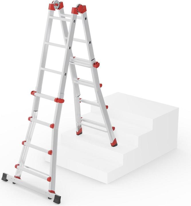 Produktbild Hailo Teleskopleiter (Anlegeleiter, Teleskopleiter, Mehrzweckleiter, 240 cm)