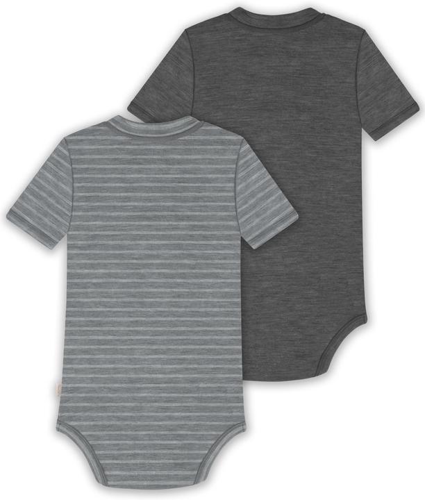 Actual product image Normani Set of 2 baby merino short-sleeved body "Tihoi" - 9321 (86)