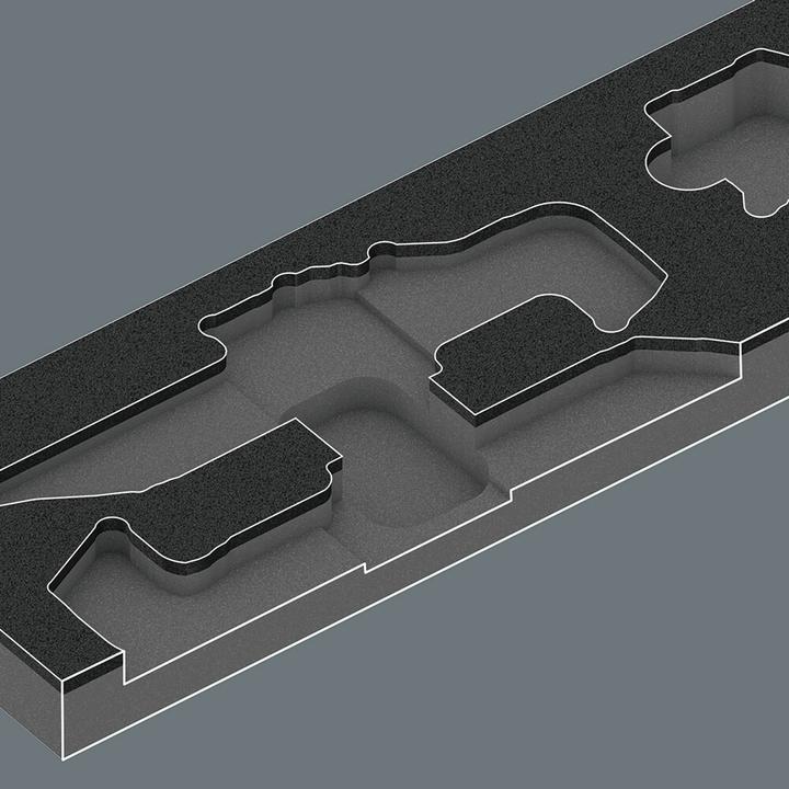Produktbild Wera 9840 Schaumstoffeinlage Winkelschlüssel Set 1