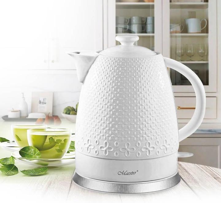 Immagine prodotto Maestro MR-073 Bollitore elettrico 1 2 l 1200 W Bianco (1.50 l, Spina UE)