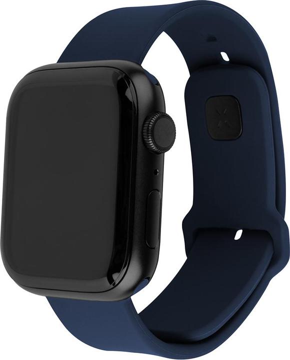 Fixed Siliconen bandje voor Apple Watch 42/44/45 mm, blauw