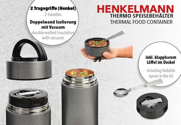 Produktbild Troika HENKELMANN Thermo Speisebehälter, silberfarben/titanfarben (0.90 l)