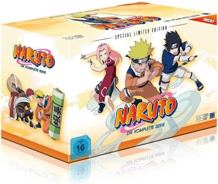 Actual product image Naruto uncut The complete series Special Limited Editi (DVD, 2002, German)