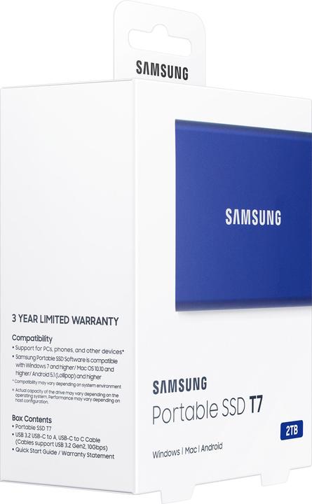 Immagine prodotto Samsung Portable T7 Blue (2000 GB)