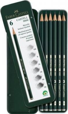 Produktbild Faber-Castell 9000 (2 mm, HB, B, 2B, 4B, 6B, 8B, 6 x)
