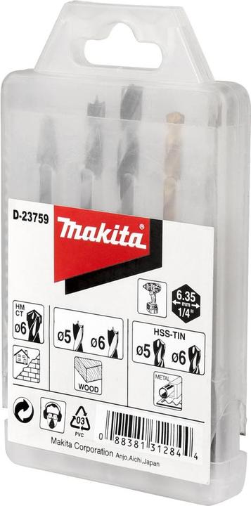 Actual product image Makita Drill set (5, 6 millimetres)
