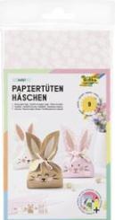 Image du produit Folia Kit de bricolage Set de sacs en papier Lapin marron/rose/blanc 9 pcs. (Pochette cadeau, 9 x)