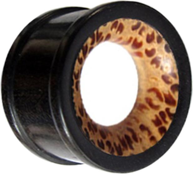 Immagine prodotto Star Piercing Tunnel con intarsio in legno di cocco realizzato in legno di Arang (senza ottone, Organico)