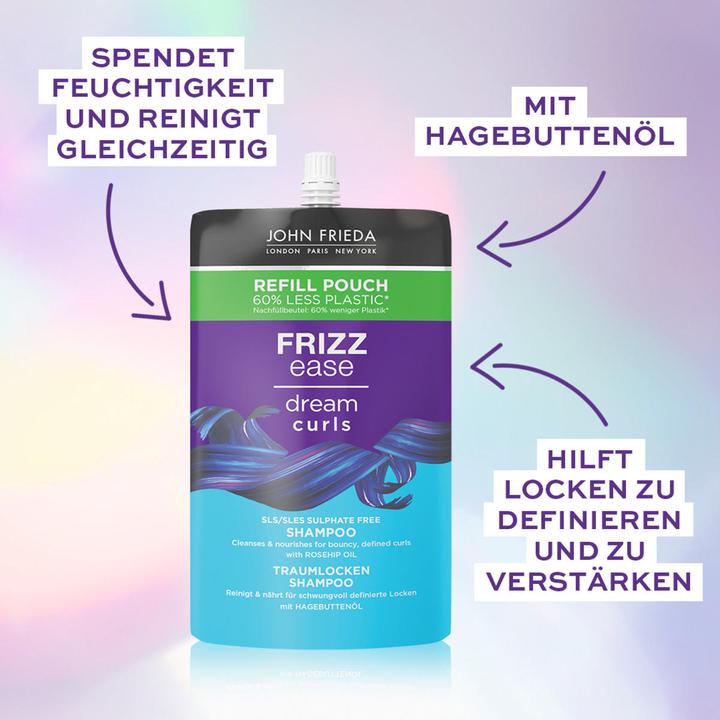 Produktbild John Frieda Frizz Ease Traumlocken Shampoo Refill (500 ml, Flüssiges Shampoo)