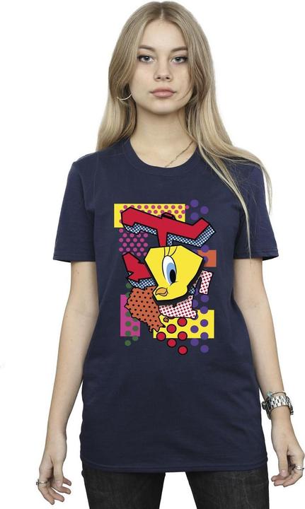 Immagine prodotto Looney Tunes Tweety Pop Art Maglietta Ampia Donna (XL)