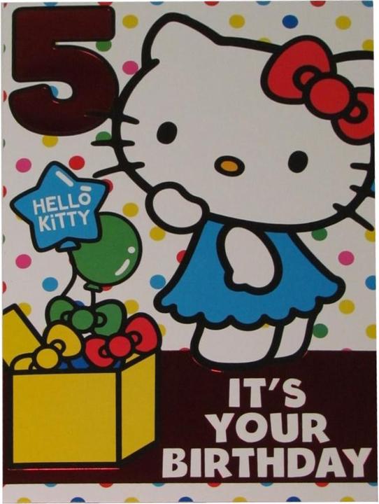 Actual product image Hello Kitty It's Your Birthday 5 Card (1 pcs.)