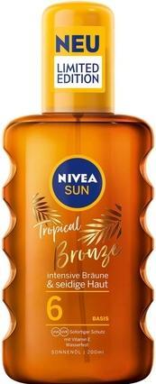 Produktbild NIVEA SUN Tropical Bronze Oil Spray SPF 6 200ml Sun Protection with Carotene Extract and Vitamin E (Sonnenöl, Bis SPF 10, 200 ml)