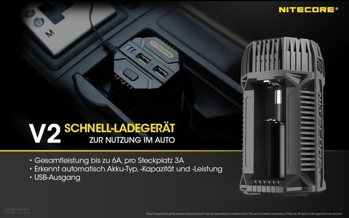 Actual product image Nitecore V2 - Kfz-Ladegerät
