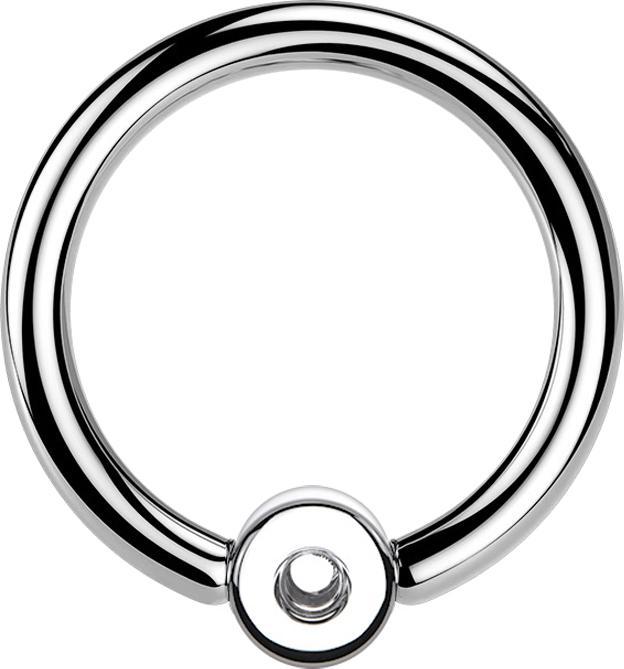 Produktbild Star Piercing Ball Closure Ring silber Kugel mit 0.8 mm Gewinde (ohne Messing, Titan G23)