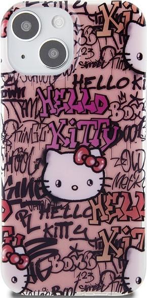 Produktbild Hello Kitty HKHCP15SHDGPTP iPhone 15 6.1" różowy/pink hardcase IML Tags Graffiti (Apple iPhone 15)