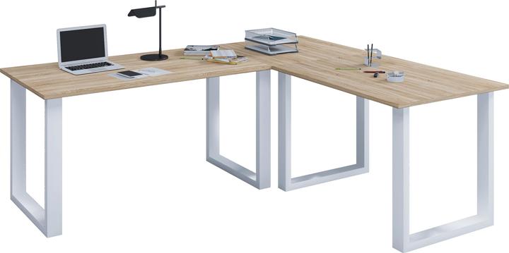 Produktbild VCM Büromöbel Eckschreibtisch Lona 50 U Alu Weiss (160 x 160 x 50 cm)