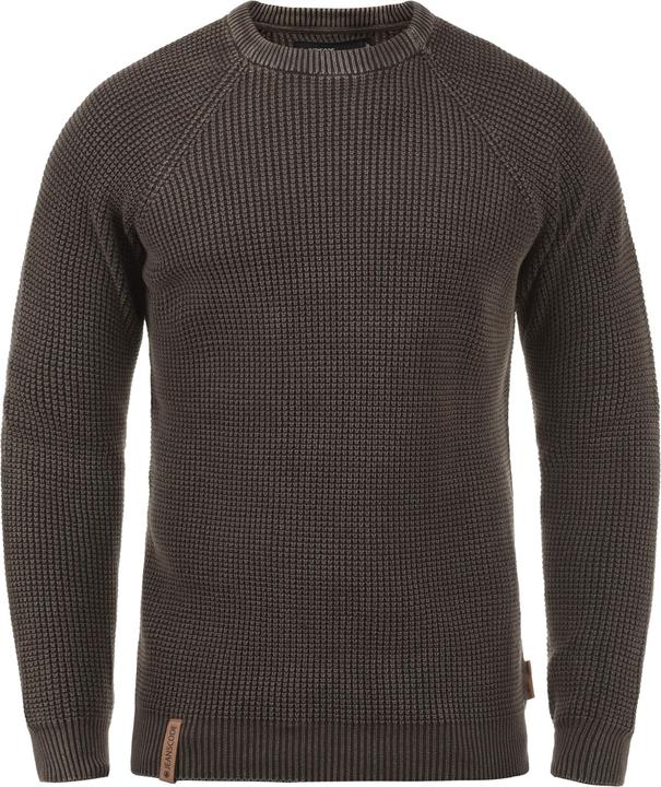 Actual product image Indicode Rockford Men's Jumper Chunky Knit Pullover With Crew Neck Made Of 100% Cotton (M)