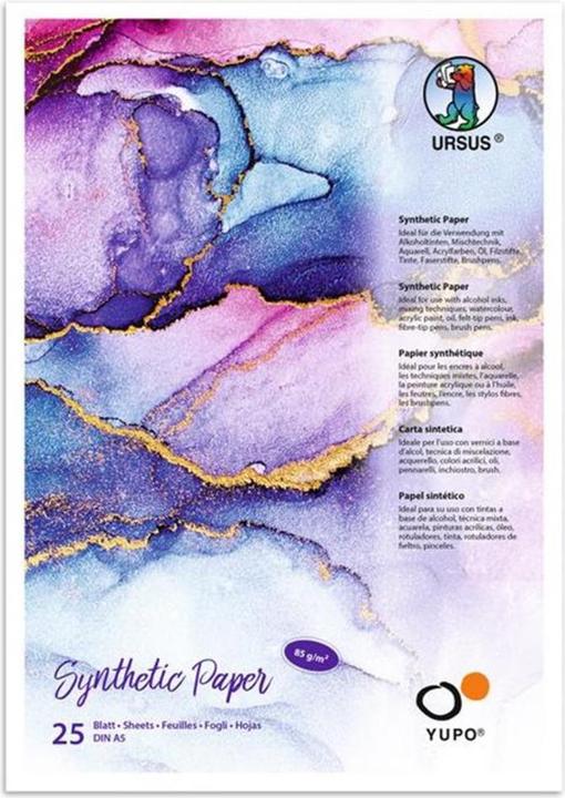 Ursus Bloc de peinture Yupo Synthetic, A5, 25 feuilles (A5)