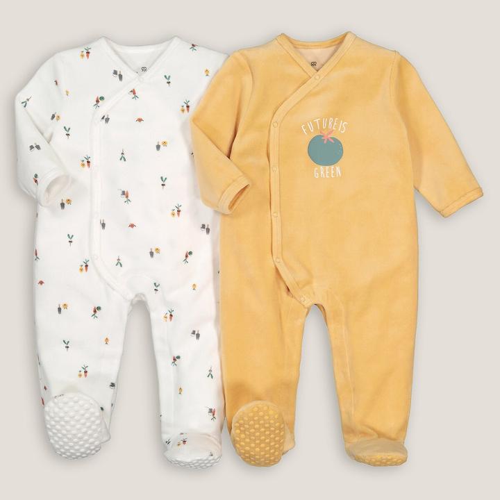 Produktbild La Redoute Collections 2er-Pack Strampler aus Samt (74)