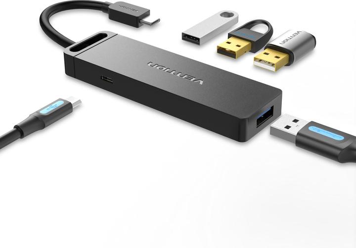 Produktbild Vention 5-in-1 USB-C Hub (USB-C, 4 Ports)